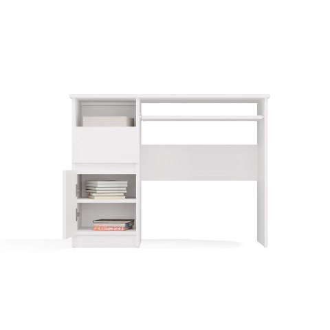 Biurko z szufladą i szafką BIUR-727-BIEL-MAT-L