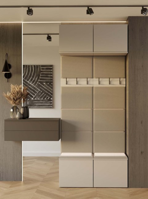 Garderoba z panelami tapicerowanymi GAR-108-2W-KASZ