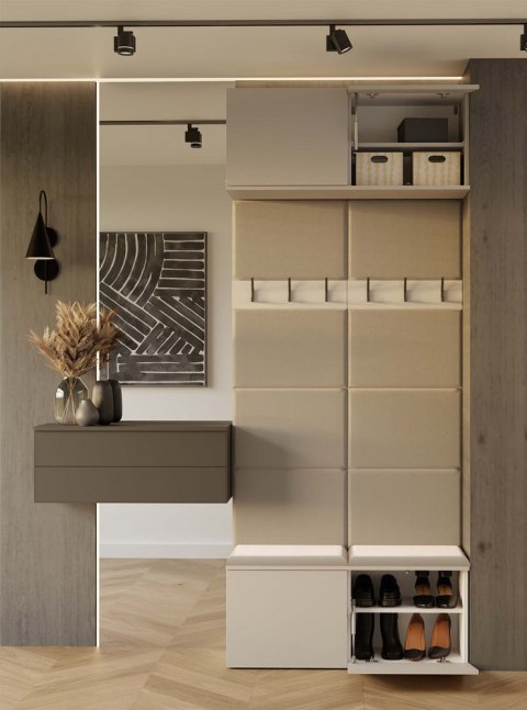 Garderoba z panelami tapicerowanymi GAR-108-2W-KASZ