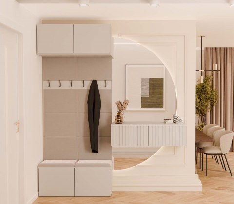 Garderoba z panelami tapicerowanymi GAR-108-2W-KASZ