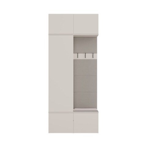 Garderoba do przedpokoju z szafą i siedziskiem GAR-108-1W-1S-KASZ