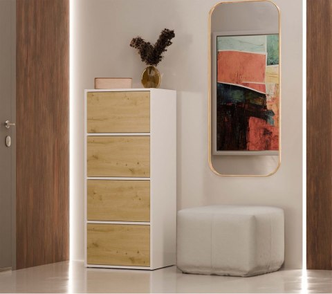 Komoda szerokość 50 cm KOM-935-BIEL-MAT-ART