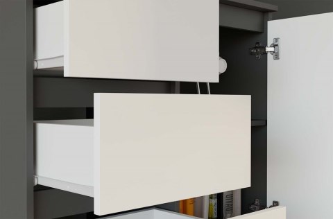 Komoda 80cm KOM-910-ANT-BIEL-MAT