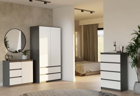 Komoda 80cm KOM-910-ANT-BIEL-MAT