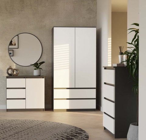 Komoda 80cm KOM-910-ANT-BIEL-MAT