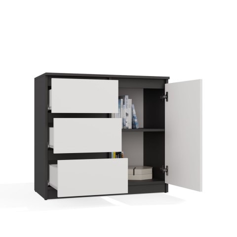 Komoda 80cm KOM-910-ANT-BIEL-MAT