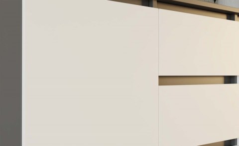 Komoda biało szara 120cm KOM-912-ANT-BIEL-MAT