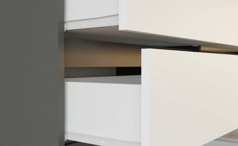 Komoda biało szara 120cm KOM-912-ANT-BIEL-MAT