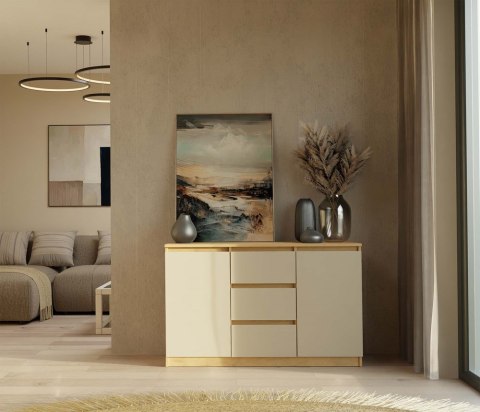 Komoda z szufladami i półkami KOM-912-ART-KASZ