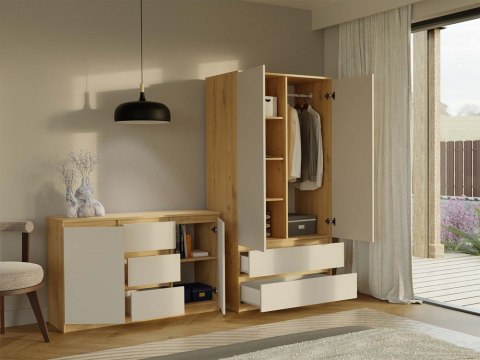 Komoda z szufladami i półkami KOM-912-ART-KASZ