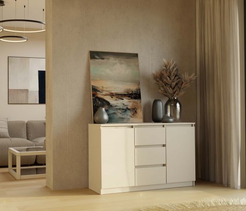 Szafka z szufladami i półkami 120cm KOM-912-KASZ