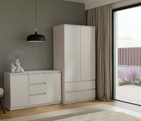 Szafka z szufladami i półkami 120cm KOM-912-KASZ