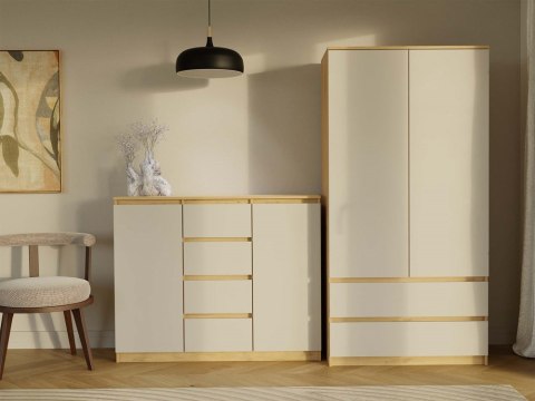 Komoda z półkami i szufladami 120cm KOM-913-ART-KASZ