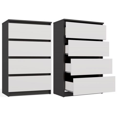 Biało szara komoda 70cm KOM-902-ANT-BIEL-MAT