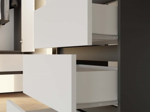 Biało szara komoda 70cm KOM-902-ANT-BIEL-MAT