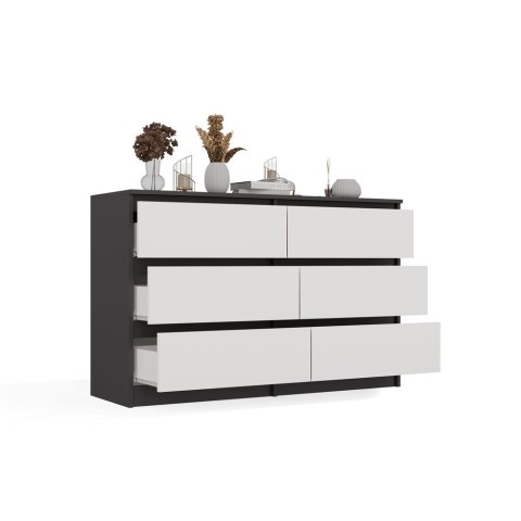 Komoda z szufladami do sypialni KOM-904-ANT-BIEL-MAT