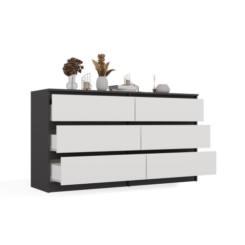 Komoda duża z szufladami KOM-906-ANT-BIEL-MAT