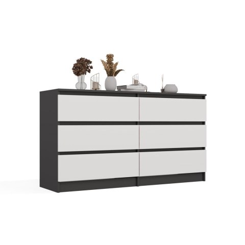 Komoda duża z szufladami KOM-906-ANT-BIEL-MAT