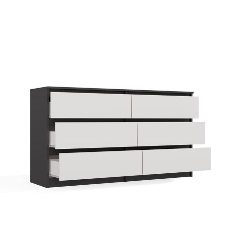 Komoda duża z szufladami KOM-906-ANT-BIEL-MAT
