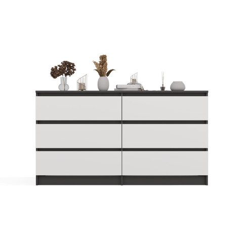 Komoda duża z szufladami KOM-906-ANT-BIEL-MAT