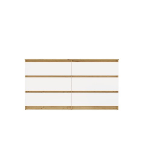 Komoda biala drewno 140cm KOM-906-ART-BIEL-MAT