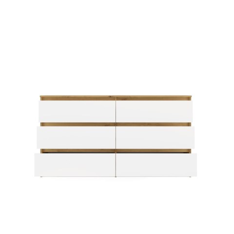 Komoda biala drewno 140cm KOM-906-ART-BIEL-MAT