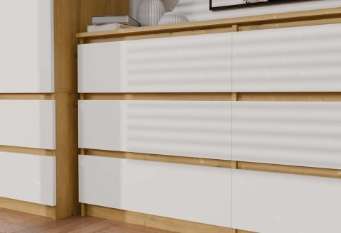 Komoda biala drewno 140cm KOM-906-ART-BIEL-MAT