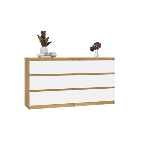 Komoda biala drewno 140cm KOM-906-ART-BIEL-MAT