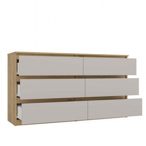 Duża komoda z szufladami 140cm KOM-906-ART-KASZ