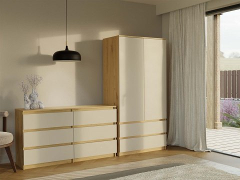 Duża komoda z szufladami 140cm KOM-906-ART-KASZ