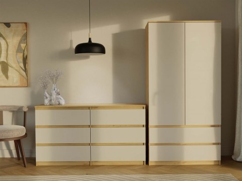 Duża komoda z szufladami 140cm KOM-906-ART-KASZ