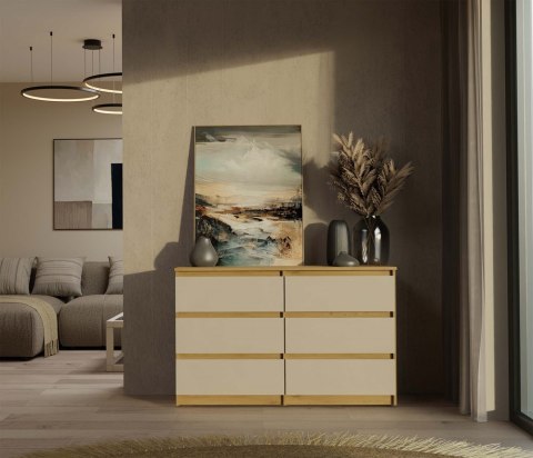 Komoda do sypialni z szufladami KOM-904-ART-KASZ