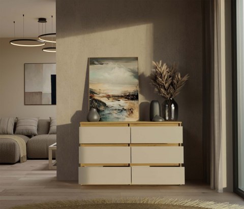 Komoda do sypialni z szufladami KOM-904-ART-KASZ