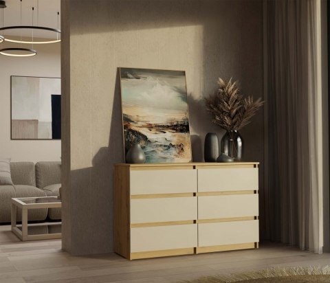 Komoda do sypialni z szufladami KOM-904-ART-KASZ