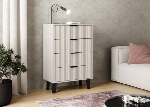 Komoda ryflowana z szufladami KOM-927-KASZ-LAM