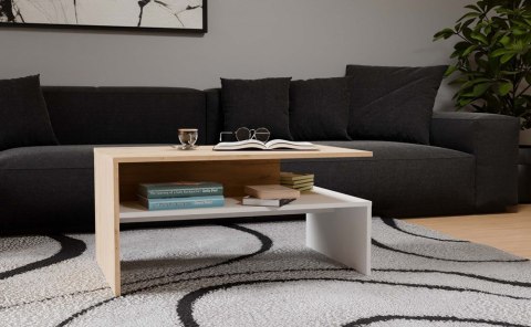 Stolik kawowy biało drewniany STOL-812-ART-BIEL-MAT