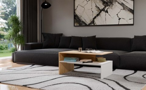 Stolik kawowy biało drewniany STOL-812-ART-BIEL-MAT