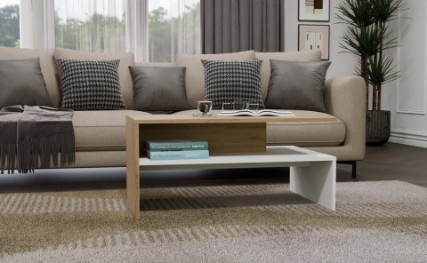 Stolik kawowy biało drewniany STOL-812-ART-BIEL-MAT