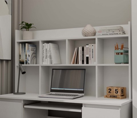 Nadstawka na biurko 130cm BIUR-731-BIEL-MAT