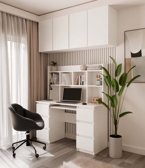 Nadstawka na biurko 130cm BIUR-731-BIEL-MAT