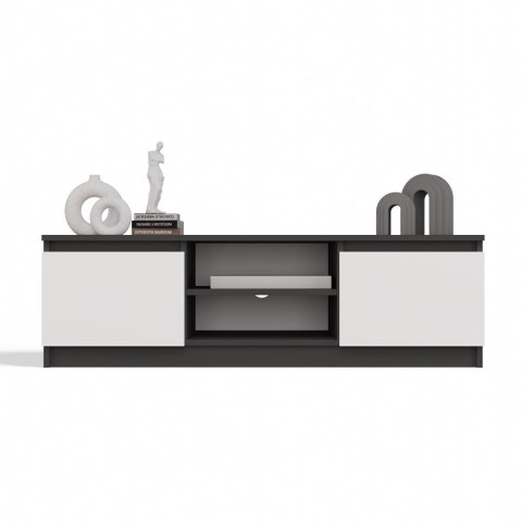 Szafka rtv 120 cm RTV-501-ANT-BIEL-MAT