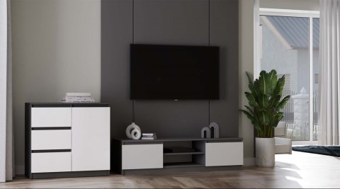 Szafka pod telewizor 140 cm RTV-502-ANT-BIEL-MAT