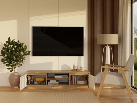 Niska komoda pod telewizor 140cm RTV-502-ART-BIEL-MAT