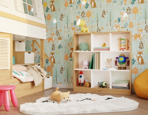 Regał otwarty z półkami RE-1442-ART-BIEL-MAT