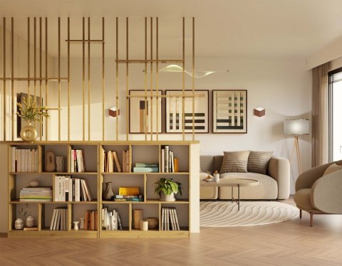 Regał na książki do salonu RE-1442-ART