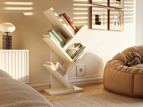 Regał na książki drzewo RE-1428-MINI-BIEL-MAT