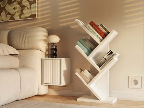 Regał na książki drzewo RE-1428-MINI-BIEL-MAT