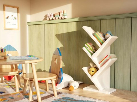 Regał na książki drzewo RE-1428-MINI-BIEL-MAT