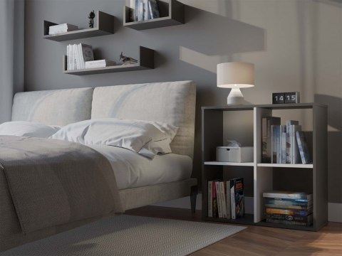 Regał kwadrat 2x2 RE-1407-ANT-BIEL-MAT