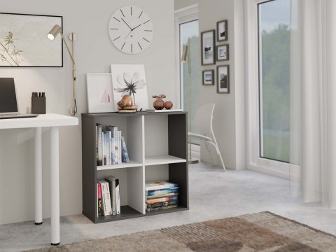 Regał kwadrat 2x2 RE-1407-ANT-BIEL-MAT